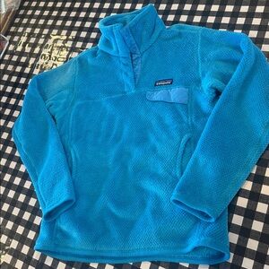Patagonia women’s Re-Tool Snap-T Fleece Pullover- Teal-size small- so comfy!!